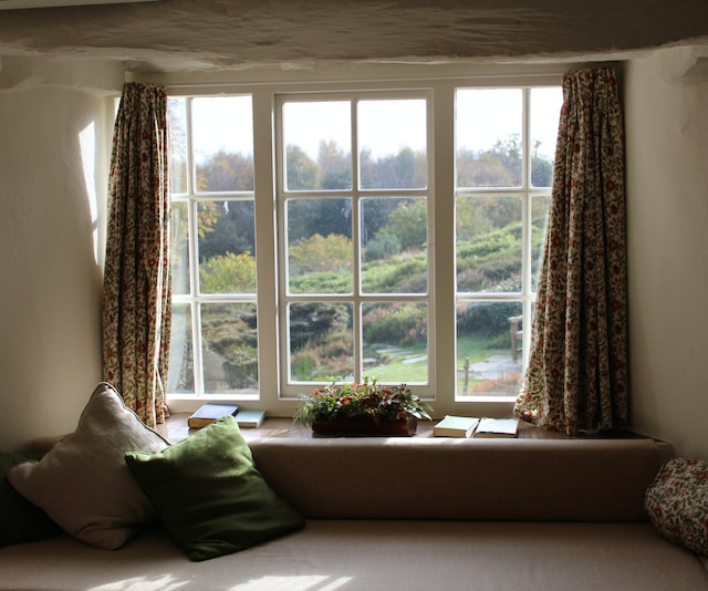 A cosy home interior with well-insulated windows, showing warmth and comfort.