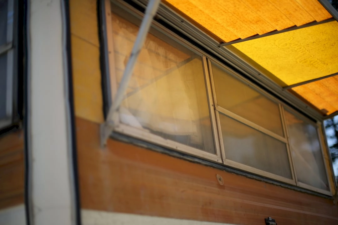 caravan windows under cover