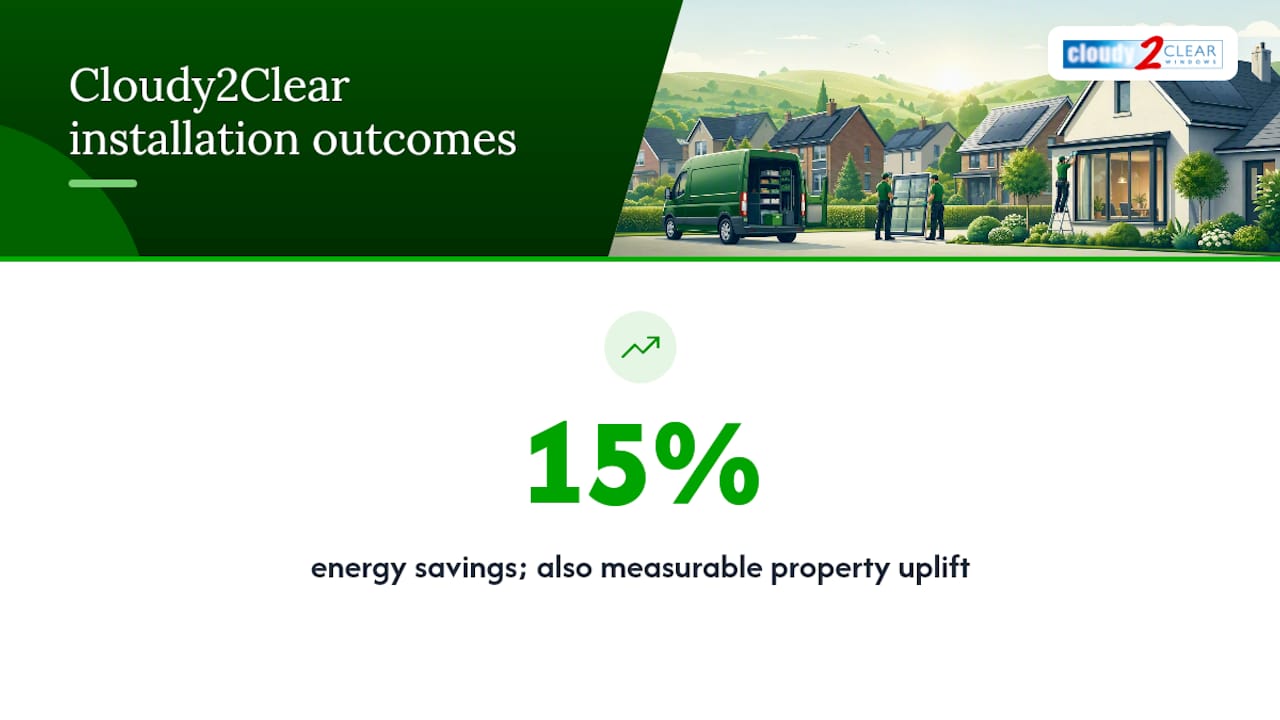 Graph showing energy savings and property value increase