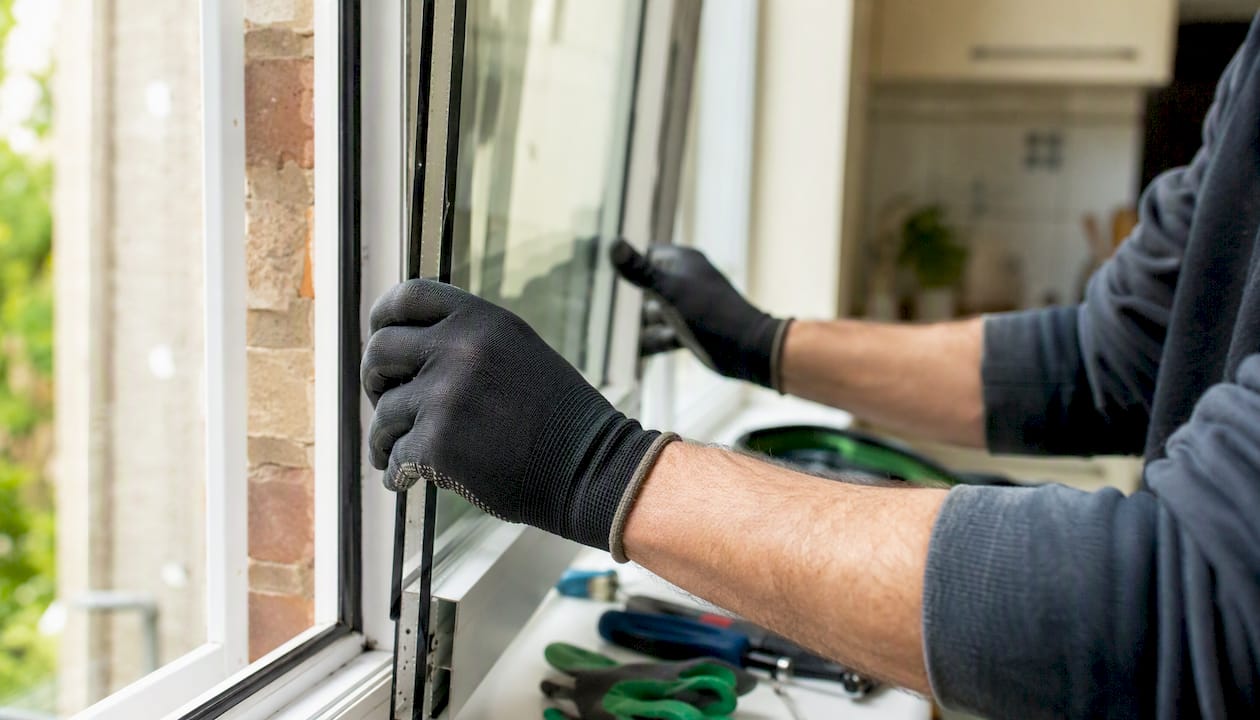 Hands fitting double-glazed window unit