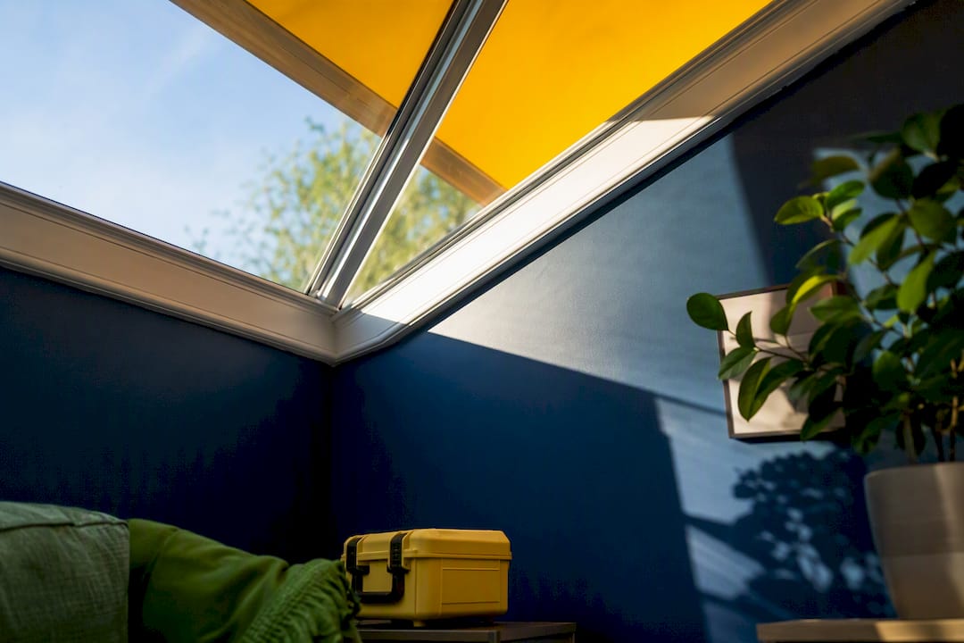 Sunlight striking a conservatory roof glazing