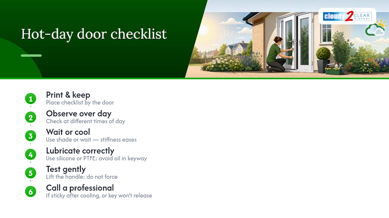 Your next hot day checklist — overview diagram