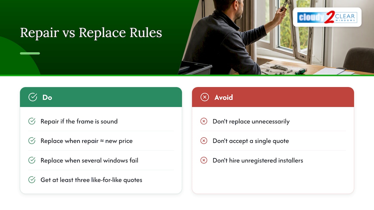 Our view: fix the hardware, replace only when it makes sense — overview diagram