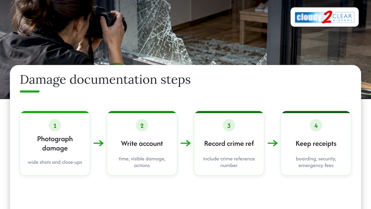 Four steps for documenting shopfront damage