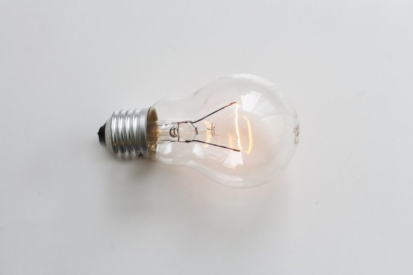 energy saving advice light bulb stock image